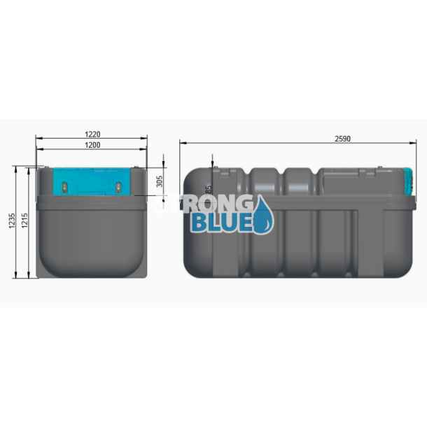 AdBlue tank dobbeltvgget 2000L